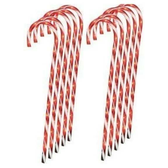 Lighted Candy Cane Pathway Markers (28") -Set of 12 (4-3 Packs)