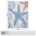 thumbnail image 4 of COMIO Abstract Nautical Coastal Throw Blanket for Couch - Watercolor Beach Ocean Theme Starfish Seashell Coral Lightweight Soft Blankets and Throws for Sofa, 4 of 6