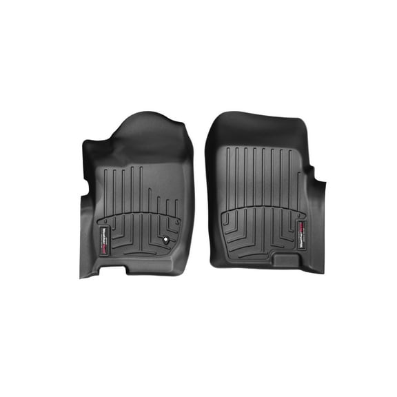 WeatherTech Custom Fit FloorLiners compatible with Explorer, Mountaineer - 1st Row (Driver & Passenger), Black