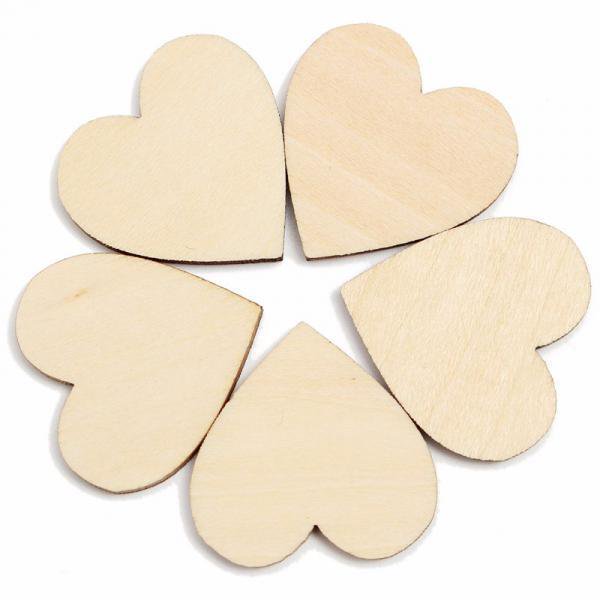 100 piezas de madera del corazón del amor Macarena recorte láser 2 cm