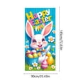 thumbnail image 3 of Matoen Easter Bunny Door Cover Happy Easter Door Decorations Cute Bunny Door Covers Easter Spring Eggs Backdrop Door Cover Party Outdoor Indoor Home Decor, 3 of 6
