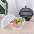 thumbnail image 3 of SUSUchens Large Capacity Mesh Fruit Basket with Lid Fly-Proof Fruit Bowl Easy to Clean Dishwasher Safe Fruit Basket with Cover Black, 3 of 13