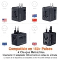 thumbnail image 4 of Adaptador de Viaje HYPERGEAR Clavija Universal con doble puerto USB, 4 of 9