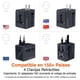 thumbnail image 4 of Adaptador de Viaje HYPERGEAR Clavija Universal con doble puerto USB, 4 of 9