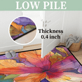 thumbnail image 4 of CURLYOOT Watercolor Floral Colorful Flowers Area Rug 3x5 Ft Rugs for Entryway Entrance Kitchen, Washable Non Slip Indoor Floor Carpet for Bedroom Living Room, 4 of 7