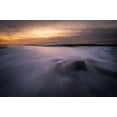 thumbnail image 2 of Jaynes Gallery 32x23 Black Ornate Wood Framed with Double Matting Museum Art Print Titled - USA-New Jersey-Cape May National Seashore Cloudy sunrise on seashore, 2 of 4
