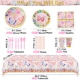 thumbnail image 2 of Hegbolke Butterfly Party Supply Set for Serves 20 Guests, Pink and Purple, 166 Pieces, 2 of 8
