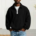 thumbnail image 2 of DxhmoneyHX Long Sleeve Shirts for Men Half Zip V Neck Lapel Golf Tops Lightweight Casual Collared Waffle Knit Textured Pullover Sweatshirts with Pocket, 2 of 6