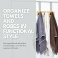 thumbnail image 3 of ToiletTree Products Bamboo Stainless Steel Over-the-Door Towel Hooks - Durable Coat, Clothes, and Towel Rack to Use in the Bathroom, Laundry Room, and Closet - 3 Hooks, 3 of 8