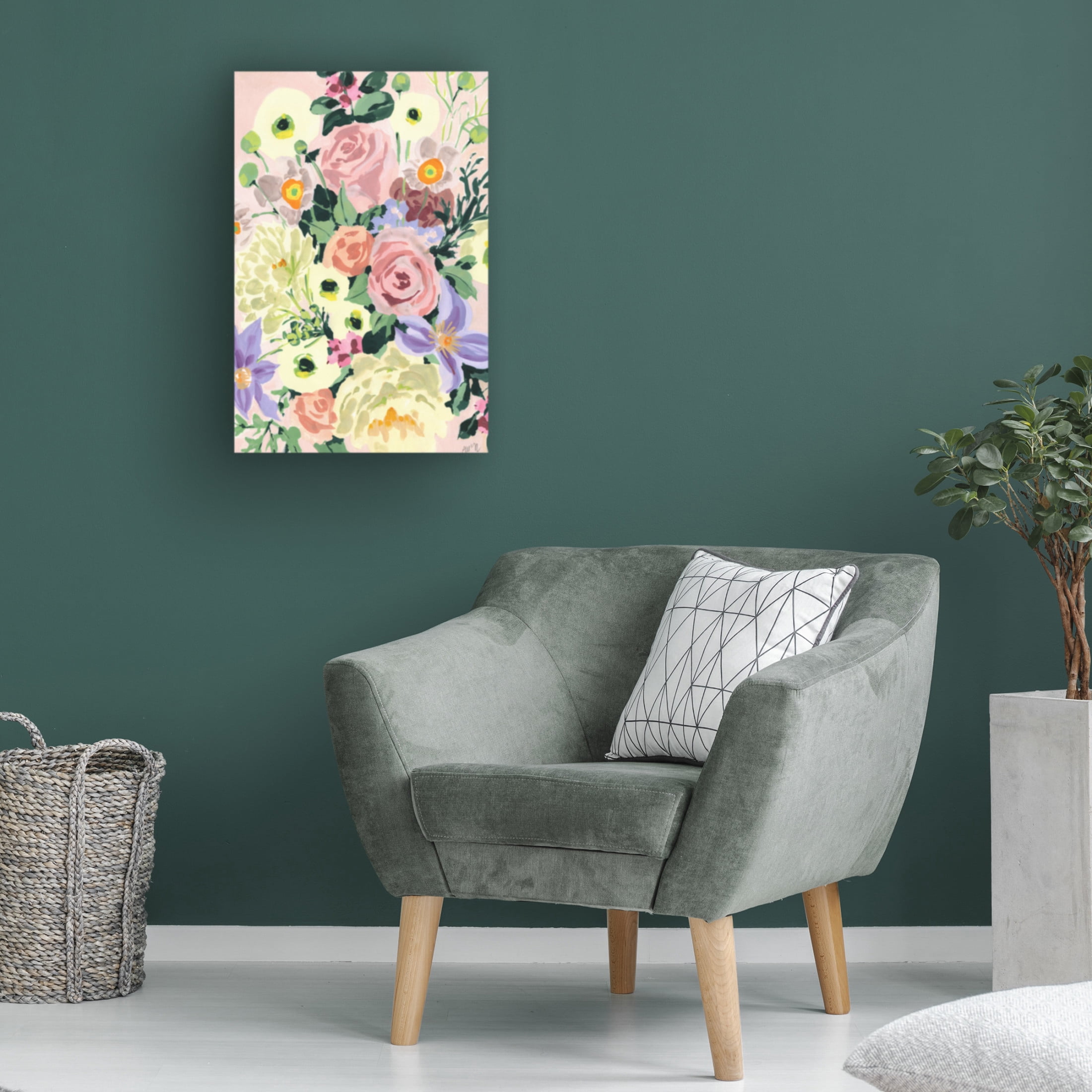 Trademark Fine Art Ania Zwara  Romantic Bouqet Canvas Wall Art