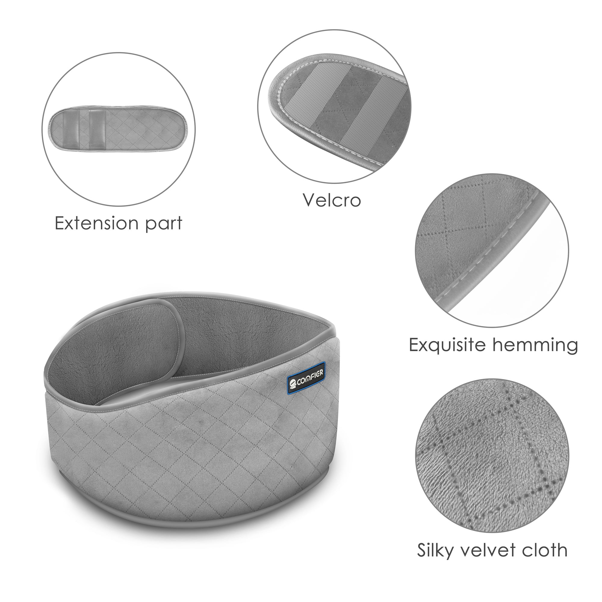 Comfier Heating Pad with Massage for Back Relief, Waist Belt with Heat for Lumbar Pain, Gifts