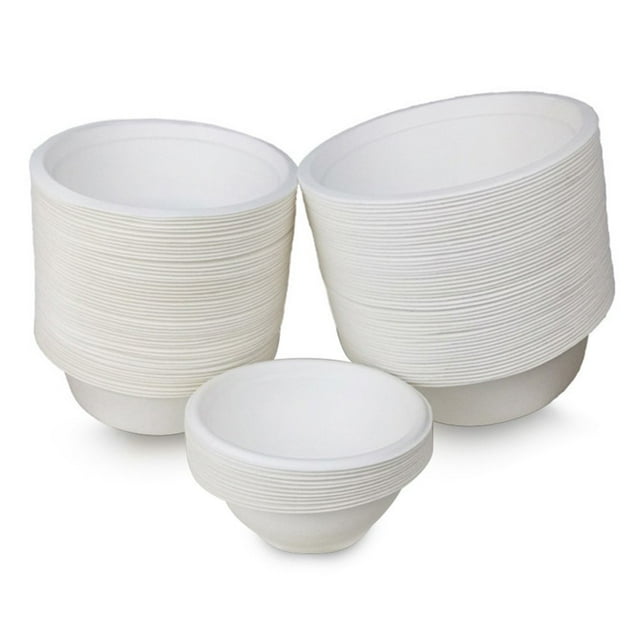 50 Pcs Bol Jetable Biodégradable Écologique pour Cuisine, Contenant pour Utilisation Chaud Froid