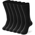 thumbnail image 2 of NANAhuang Men's Thin Merino Wool Socks, Cozy Casual Winter Warm Breathable Mid-calf Dress Socks 3/6 Pairs Pack, 2 of 9