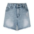 thumbnail image 5 of HUPOM Shorts With Pockets For Women Skirt Shorts For Women Jean High Long Playing Blue XL, 5 of 8