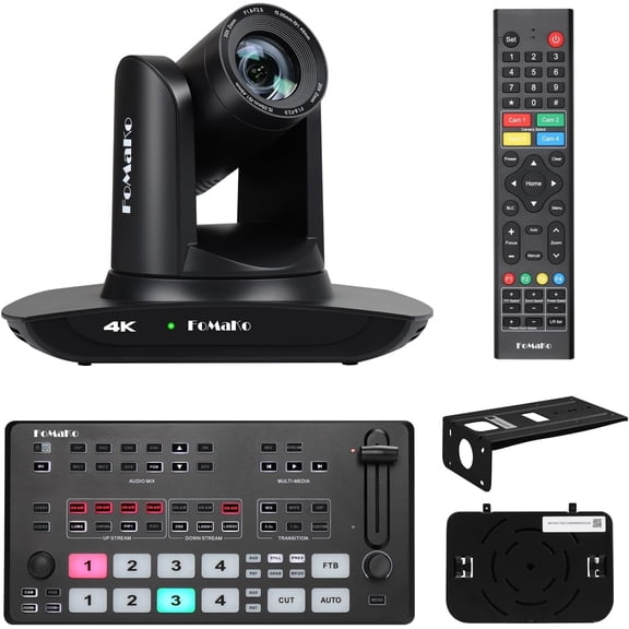 FoMaKo 4K PTZ Camera HDMI NDI 20X Live Streaming Camera Bundle(K20UH M1)