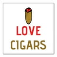 thumbnail image 1 of DistinctInk Custom Bumper Sticker - 4" x 4" Decorative Decal - White Background - I Love Cigars, 1 of 2