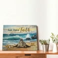 thumbnail image 5 of Sea Turtle Wall Art Beach Coast Scenery Pictures Wall Decor Just Have Faith Canvas Painting Print Artwork Modern Home Decor Framed for Living room Bedroom Bathroom Office 12"X16", 5 of 6