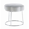 thumbnail image 2 of Linon Seraphina Vanity Stool - Gray Velvet, 2 of 7