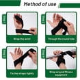 thumbnail image 6 of Lifting Straps (1 Pair) - Wrist Support Wraps - For Powerlifting, Bodybuilding, Gym Workout - black, 6 of 6
