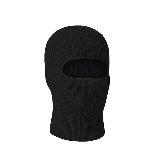 UTSJKR Men All In One Knit Balaclava Hat With Face Mask, Built In Neck Warmer Thermal Warm, Cold Weather Skiing Cycling Outdoor Headwear Black