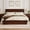 40.7'-46.6'/Walnut, variant on Mirightone Queen Size Wooden Bed Frame with Headboard and Footboard, Farmhouse Solid Wood Platform Bed, Rustic Panel Queen Bed with Wooden Slats, No Box Spring Needed, Walnut Bed Frame