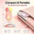 thumbnail image 3 of Wireless Mouse, Customizable Mouse Shell, Rechargeable with 9-Color Backlight, 1400 DPI, 2.4G USB, 5 Buttons, Long Battery Life, Wide Compatibility for PC, Laptop, Mac, PS5, and Tablet(Pink), 3 of 10