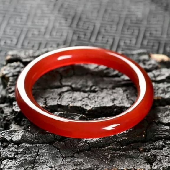 K-KED Beauty Natural Red Jade Jadeite Gemstone Bangle Bracelet 56-62mm Jewelry-58-60 mm
