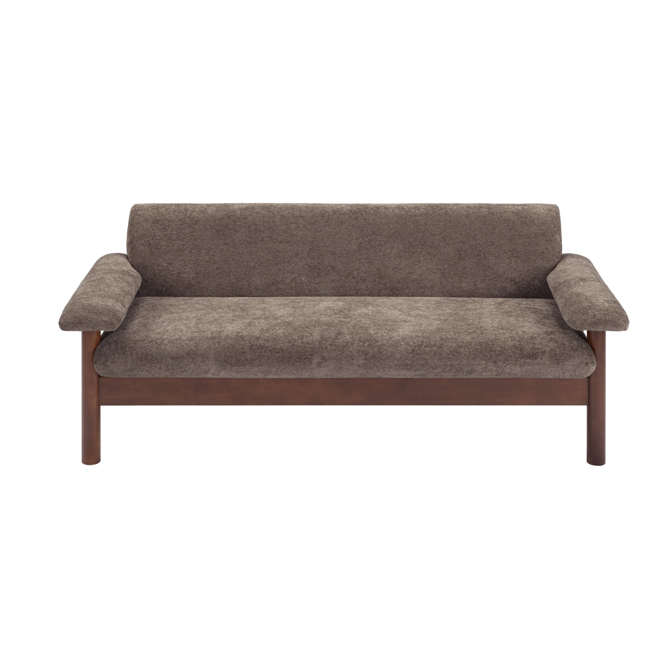 Christopher Knight Home 70" Modern Sofa, Chenille Upholstered Couch with Pillow Top Arms, Brown