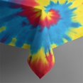 thumbnail image 5 of Red and Green Tie Dye Pattern Square Tablecloth, Waterproof Wipeable Spillproof Washable Table Cover for Home Kitchen Party and Daily Decor 52"x52", 5 of 6