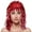 Red, variant on VLOOCKLW Cheerleader Headpiece Colorful PET Tinsel Fringe Wig Sparkling Festival Headwear Comfortable Hair Accessory For Sports Fans Party Events
