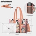 thumbnail image 5 of Teacher Tote Bag,Pink Boston Terrier and Flower Teacher Utility Tote Bag,Large Work Tote Bags for Women with Multiple Pockets,Top Zipper Closure,13.8x10.6x6.7 Inch, 5 of 5