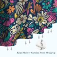 thumbnail image 6 of Pioneer Flower Floral Print Pattern Shower Curtain 72"x72" ,Bathroom Decorative Shower Curtains Set with 12 Hooks,Modern Waterproof Washable Shower Curtain, 6 of 6