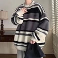 thumbnail image 1 of Chandail Rayé Automne et Hiver pour Hommes Chandail Col Rond Printemps et Automne Grande Taille, 1 of 4