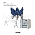 thumbnail image 1 of Paquete Toldo Plegable Azul 3x3 + 2 Mesas Plegables Blancas  180 cm Tipo Portafolio LOOMBER, 1 of 6