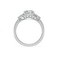 thumbnail image 3 of Diamond-Capitals 2.25 Carat Cushion Cut (D/VVS1) Moissanite Stunning Floral Engagement Ring for Ladies Solid 14K White Gold Ring Size 3, 3 of 8