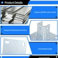 thumbnail image 5 of 4 PCS Strut Post Bases, 4 Slotted Holes U Post Base for 1-5/8 Inches Square Single Channel, 5.7 x 5.7 Inches Large Panel Anti-Tilt Ground Bracket, Heavy Duty Galvanized Carbon Steel Floor Post Base, 5 of 7