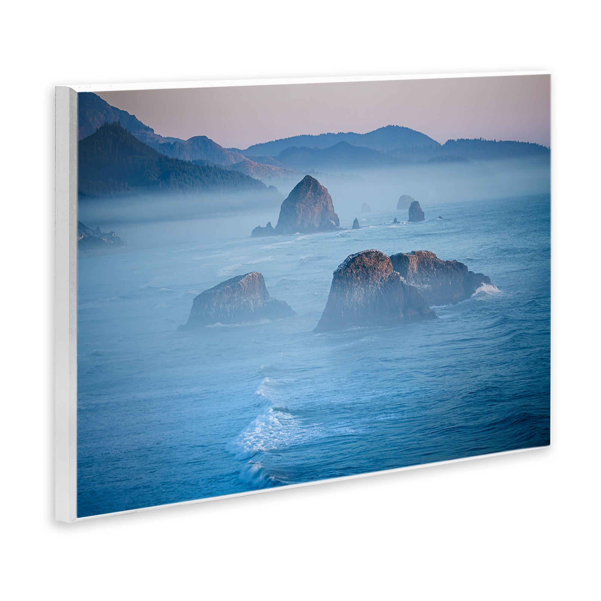 Stupell Industries Rocks Protruding from Sea Landscape & Nature Photography Unframed Art Print Wall Art, 15 x 10
