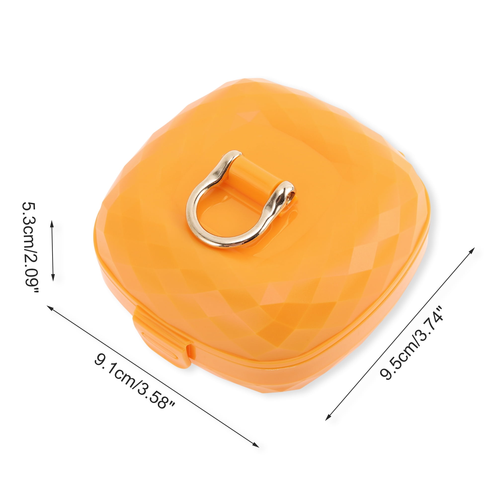 Unique Bargains Multi-Function Stylish Jewelry Box Organizer Single-Layer Orange