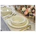 thumbnail image 6 of 200pcs set (25 Guests)-Vintage Wedding Party Disposable Plastic Plates -25 x 10.25'' + 25 x 7.5'' +Silverware + rim Cups +Napkins (Blossom & ), 6 of 9