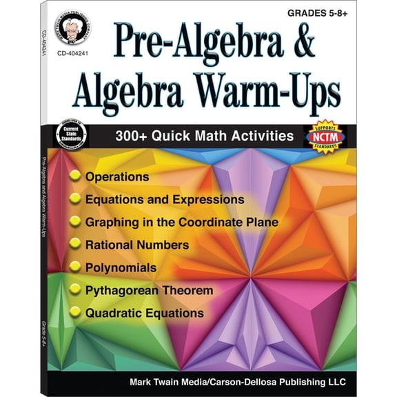 Pre-Algebra and Algebra Warm-Ups, Grades 5 - 12, (Paperback)