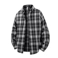 thumbnail image 2 of WIZUTIZ Mens Flannel Plaid Shirts Long Sleeve Button Down Shirts Casual Fall Shirt Jacket, 2 of 5