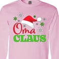 thumbnail image 4 of Inktastic Oma Claus with Christmas Santa Hat and Snowflakes Long Sleeve T-Shirt, 4 of 5
