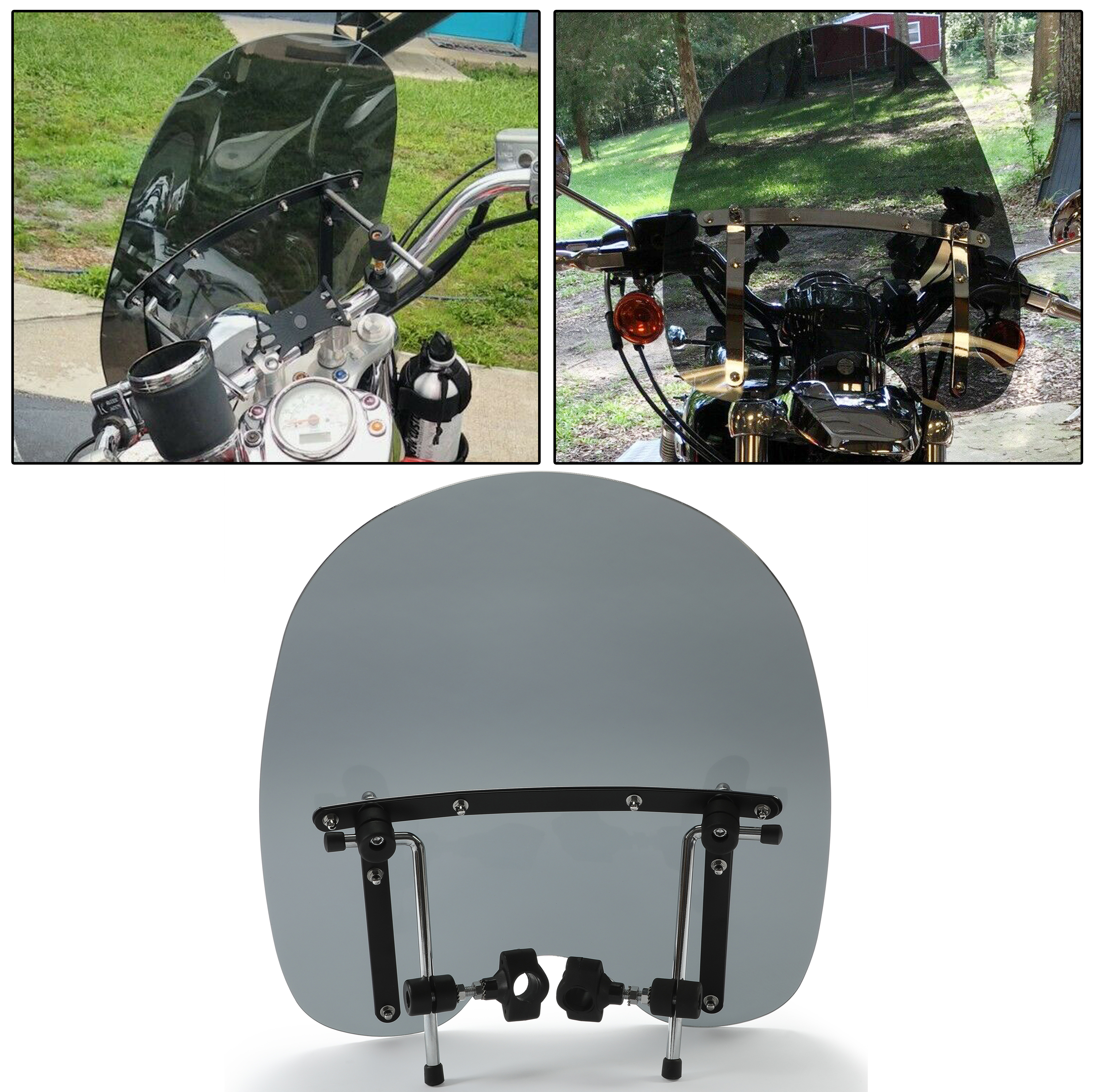1987-2024 Yamaha TW200 Clear 7/8" 1" Handlebar Windshield 18"x16