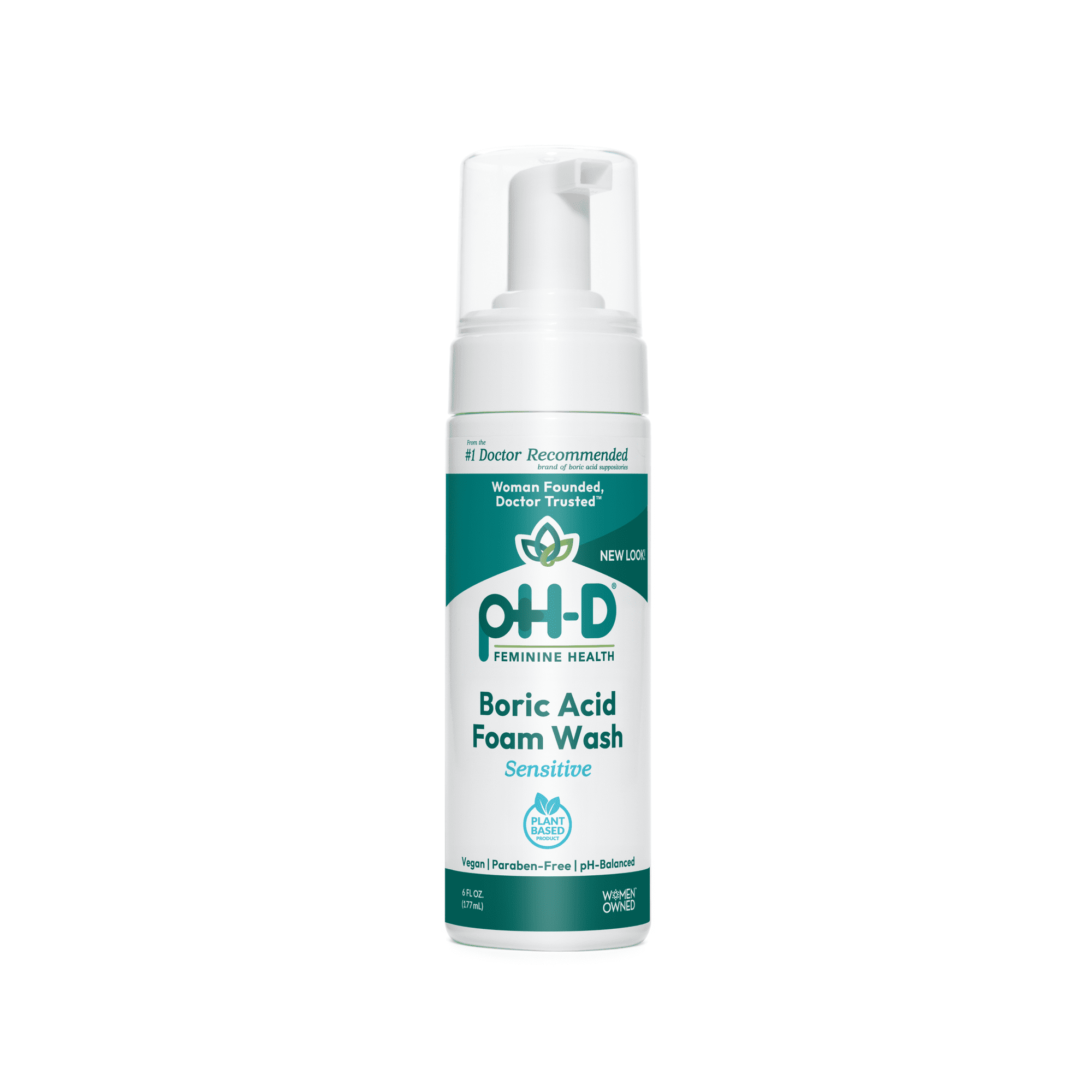 pH-D Feminine Health Boric Acid Sensitive Foam Wash, 6 oz, 1 Count