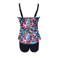 thumbnail image 6 of DHFJKG High Waisted Tankini Sets For Women 2 Piece Swimsuits Floral Tropical Print Swim Tank Top With Shorts Bottom Tummy Control Holiday Beachwear, 6 of 6