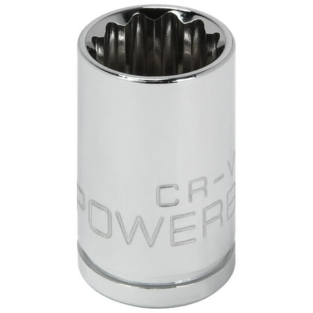 UPC: 0028907053561 | Powerbuilt 3/8 Inch Drive x 12 MM 12 Point Shallow Socket – 641017