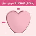 thumbnail image 6 of Paris Hilton Heart-Shaped Utensil Crock, Multipurpose Utensil Holder, Fits Up to 18 Kitchen Gadgets, Decorative Vase, Pink, 6 of 7