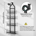 thumbnail image 5 of Shower Caddy Hanging Rustproof, 4 Tier Adjustable Hanging Shower Caddy Over Showerhead, No Drilling Handing Shower Racks for Bathroom Shampoo Soap Storage, 5 of 7