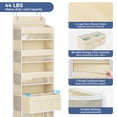 thumbnail image 2 of Over The Door Hanging Storage Organizer, 5 Tier Heavy-Duty Wardrobe Storage Organizer with Side Pockets, Foldable Behind Door Storage, Hanging Shelves for Bedroom, Bathroom and Baby Nursery, 1-Pack, 2 of 7