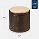 thumbnail image 2 of Puff Exterior Redondo de Mimbre Marrón/Beige - Best Choice Products, 2 of 8